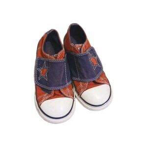 Converse All Star Toddler Shoes Size 9 Red & White & Blue Low Tops Patriotic